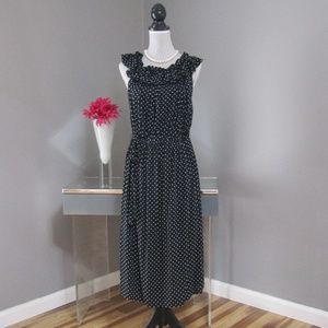 NEW Who What Wear Black White Polka Dot Dress XXL